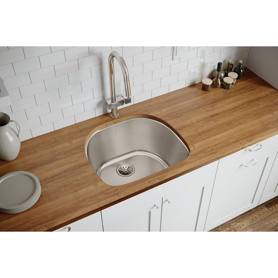 Lustertone Classic 23.63' x 21.25' x 10' Single-Basin Undermount Kitchen Sink in Lustrous Satin