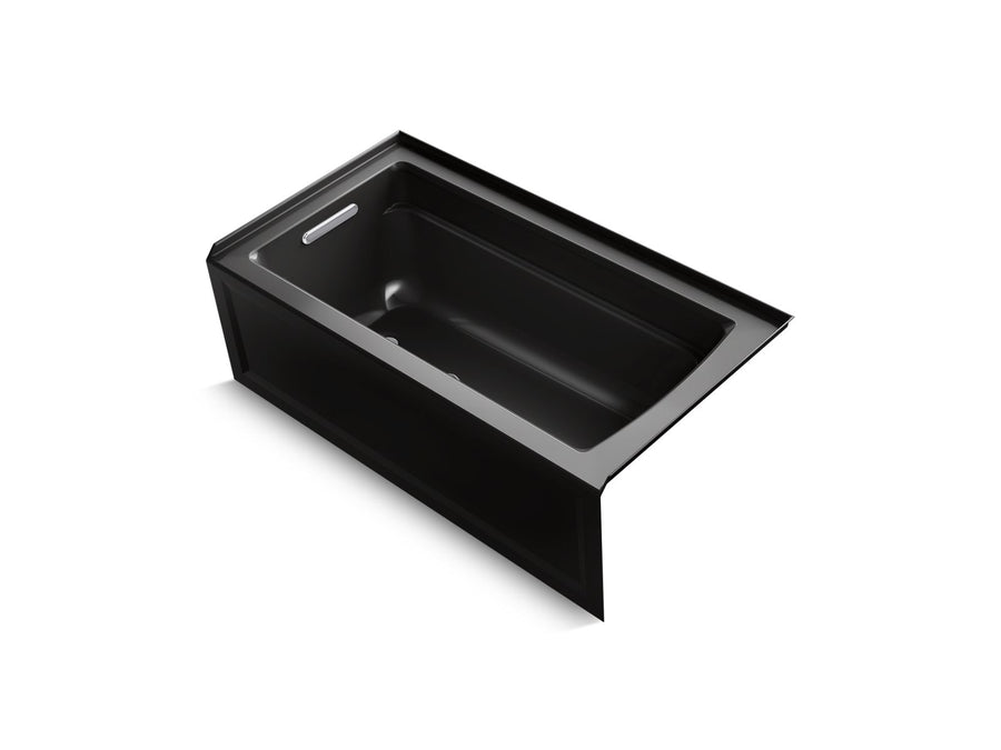 Archer 60' Acrylic Alcove Bathtub in Black Black