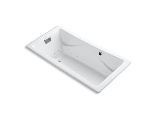 Tea-for-Two 71.75" Enameled Cast Iron Drop-In Bathtub in White