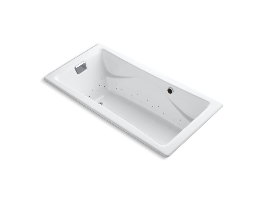 Tea-for-Two 71.75' Enameled Cast Iron Drop-In Bathtub in White