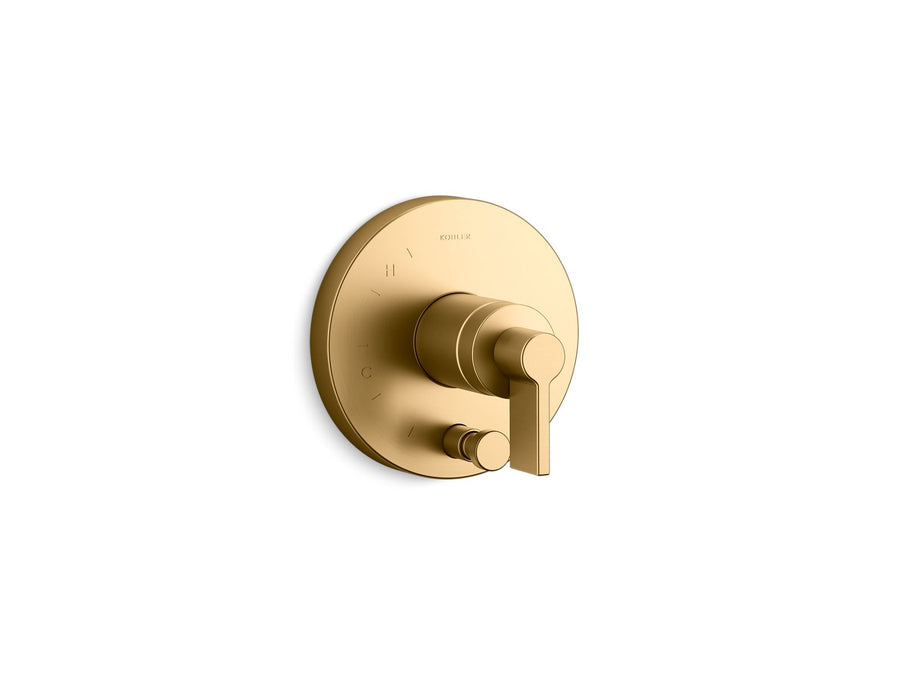 Components Shower Trim in Vibrant Brushed Moderne Brass with Diverter