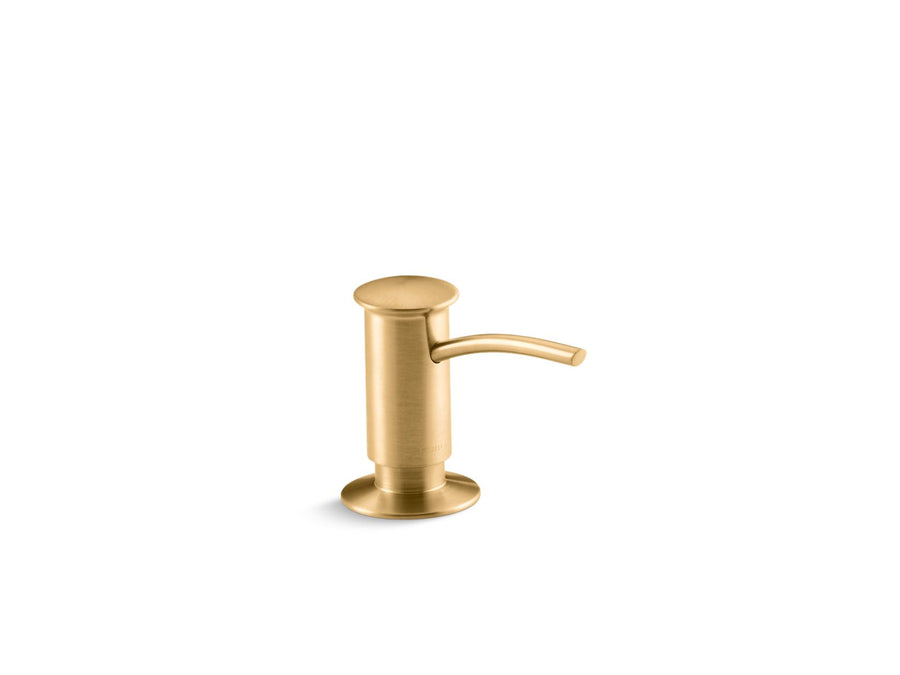 Contemporary 3' Soap Dispenser in Vibrant Brushed Moderne Brass