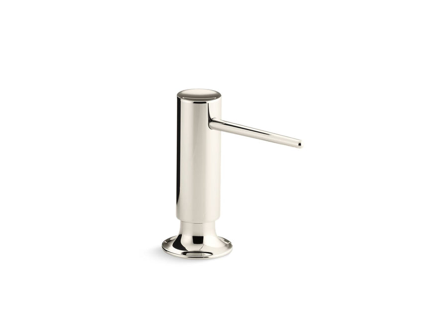 Contemporary Soap Dispenser in Vibrant Polished Nickel