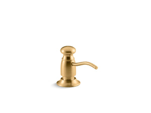 Traditional Soap Dispenser in Vibrant Brushed Moderne Brass