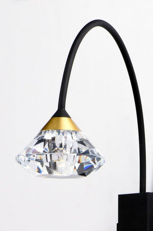 Hope 39.5' Single Light Wall Sconce in Black and Metallic Gold