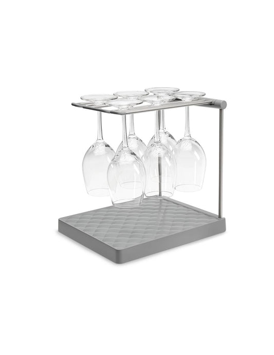 Wine Glass Drying Rack in Charcoal (11.5" x 9.5" x 1.38")