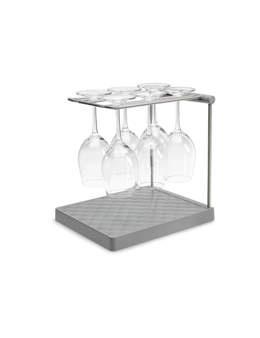 Wine Glass Drying Rack in Charcoal (11.5' x 9.5' x 1.38')