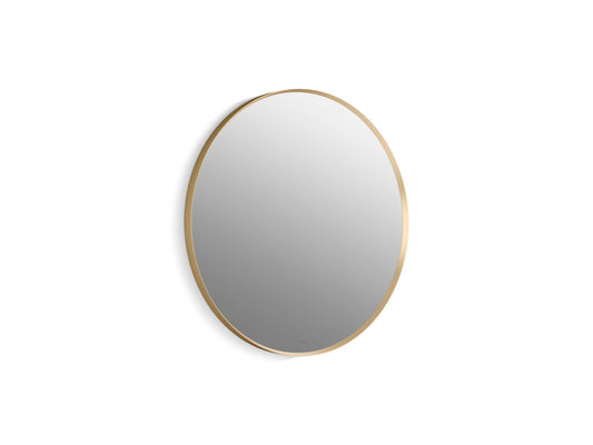 Essential Moderne Brushed Gold Decorative Mirror (31.81" x 31.81" x 4.25")