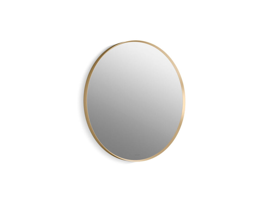 Essential Moderne Brushed Gold Decorative Mirror (31.81' x 31.81' x 4.25')