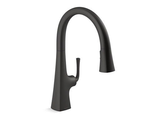 Graze Pull-Down Kitchen Faucet in Matte Black