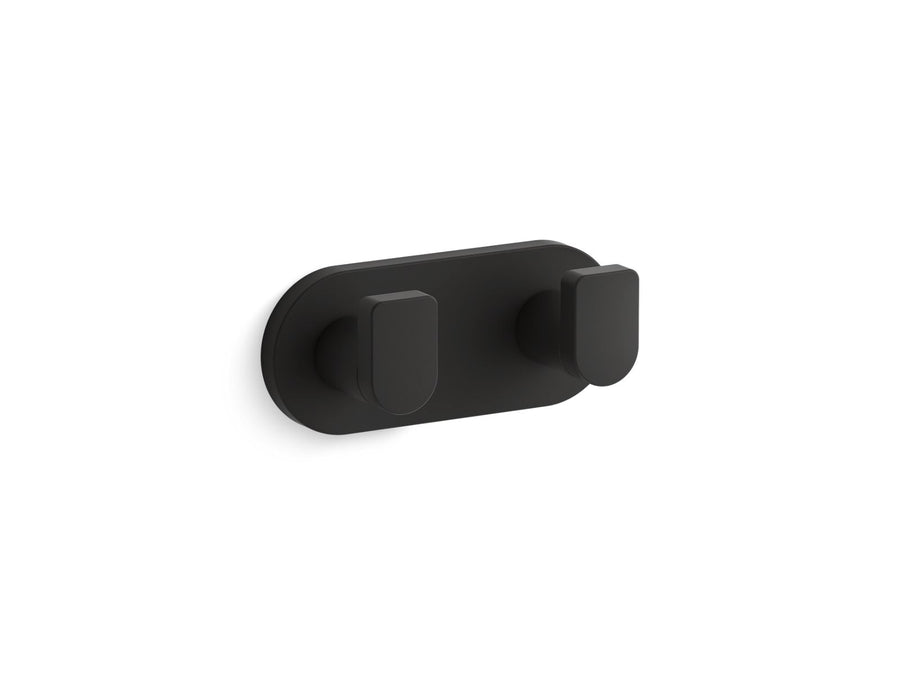Composed 1.75' Double Robe Hook in Matte Black