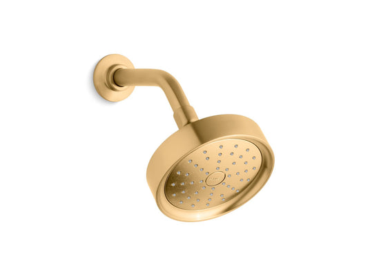 Purist Single-Function Showerhead in Vibrant Brushed Moderne Brass