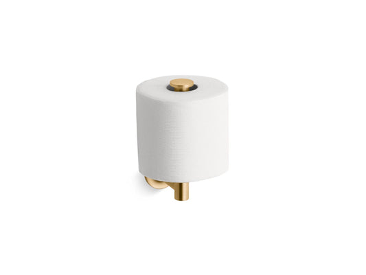 Purist 4.31" Toilet Paper Holder in Vibrant Brushed Moderne Brass