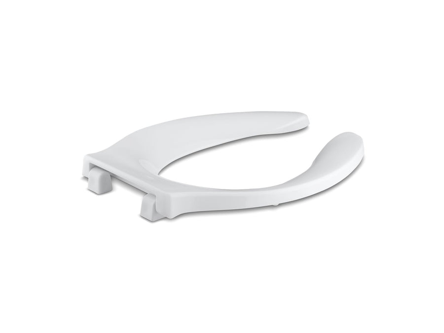 Stronghold Elongated Toilet Seat in White