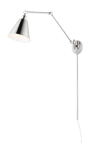 Library 36.75' Single Light Wall Sconce in Polished Nickel