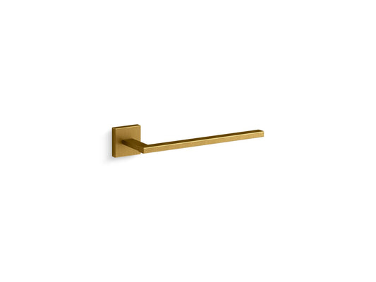Square 2" Towel Arm in Vibrant Brushed Moderne Brass