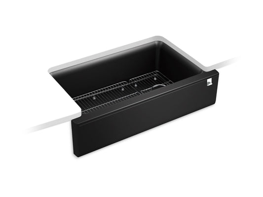 Cairn 35.69" x 21.19" x 10.13" Single-Basin Undermount Kitchen Sink in Matte Black