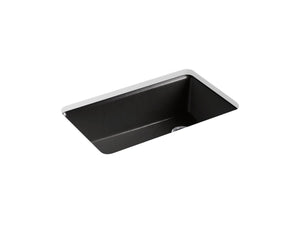 Riverby 33' x 22' x 9.63' Single-Basin Undermount Kitchen Sink in Black Black