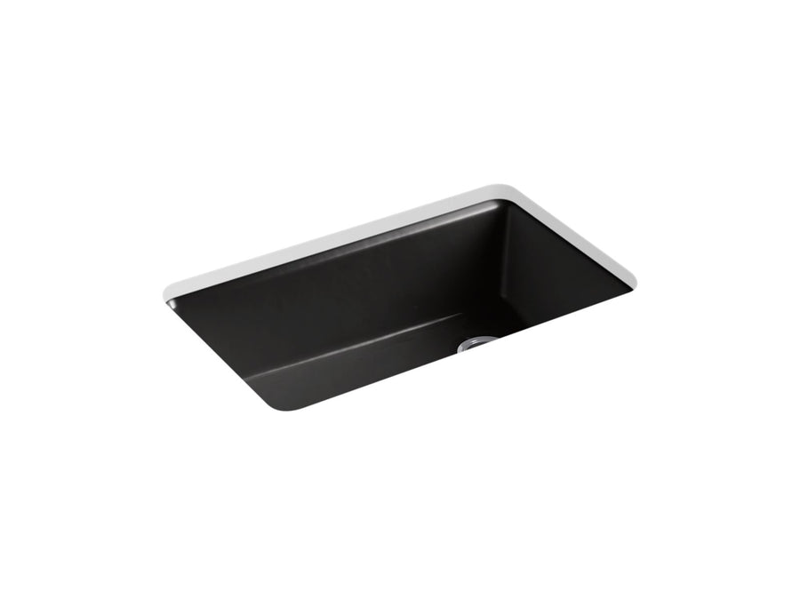 Riverby 33' x 22' x 9.63' Single-Basin Undermount Kitchen Sink in Black Black