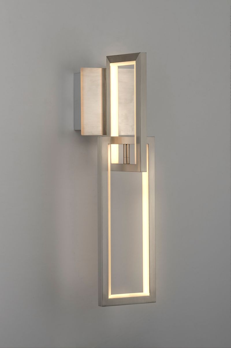 Link 20.25' 2 Light Wall Sconce in Satin Nickel
