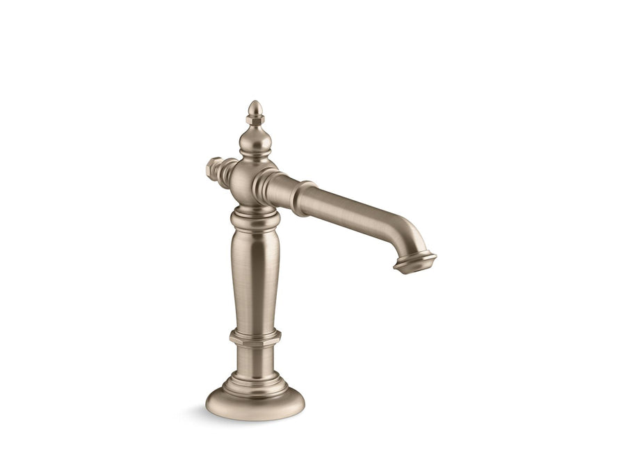 Artifacts Column Widespread Spout Bathroom Faucet in Vibrant Brushed Bronze