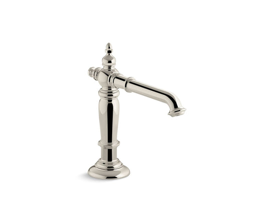 Artifacts Column Widespread Spout Bathroom Faucet in Vibrant Polished Nickel