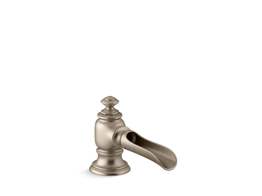 Artifacts with Flume design Widespread Spout Bathroom Faucet in Vibrant Brushed Bronze