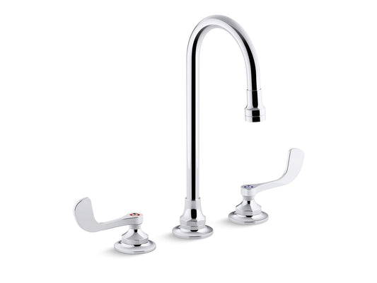 Triton Bowe 1 gpm Widespread Two-Handle Gooseneck Bathroom Faucet in Polished Chrome with Aerated Flow