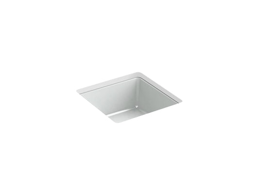 Verticyl Square 13" x 13.38" x 7.25" Vitreous China Undermount Bathroom Sink in Ice Grey