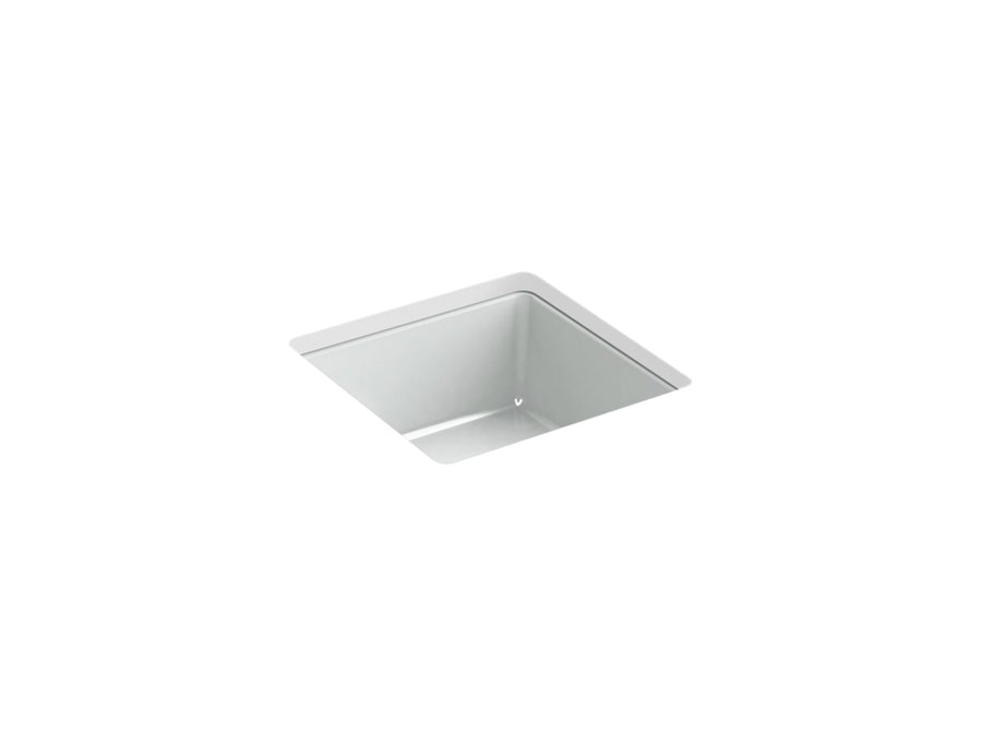 Verticyl Square 13' x 13.38' x 7.25' Vitreous China Undermount Bathroom Sink in Ice Grey