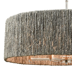 Abaca 33' 8 Light Chandelier in Polished Nickel