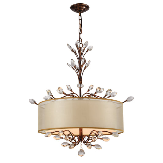 Asbury 26" 4 Light Chandelier in Spanish Bronze