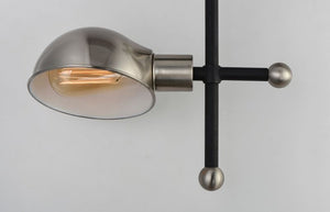 Mingle 25' 2 Light Wall Sconce in Black and Satin Nickel