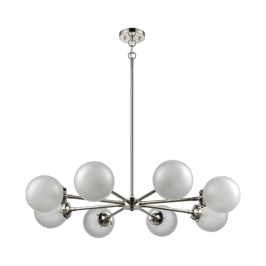 Boudreaux 36' 8 Light Chandelier in Polished Nickel