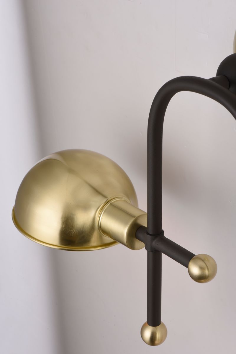 Mingle 25' 2 Light Wall Sconce in Bronze and Satin Brass