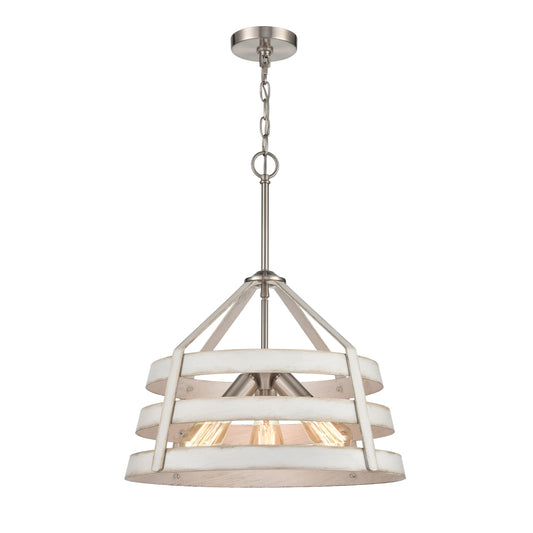 Brigantine 18" 3 Light Chandelier in Satin Nickel