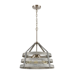 Brigantine 18' 3 Light Chandelier in Weathered Driftwood