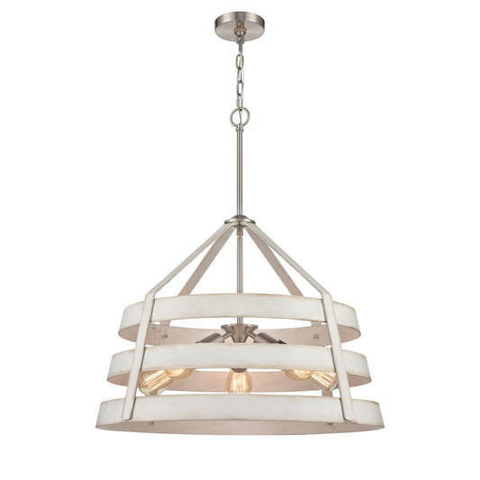 Brigantine 24" 5 Light Chandelier in Satin Nickel