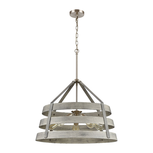 Brigantine 24" 5 Light Chandelier in Weathered Driftwood