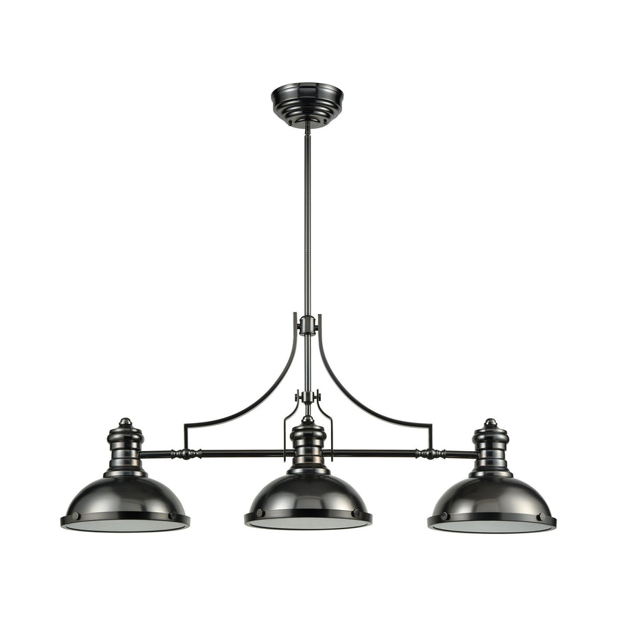 Chadwick 47' 3 Light Island Light in Black Nickel