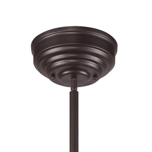 Chadwick 47' 3 Light Island Light in Clear Seeded Glass & Oil Rubbed Bronze