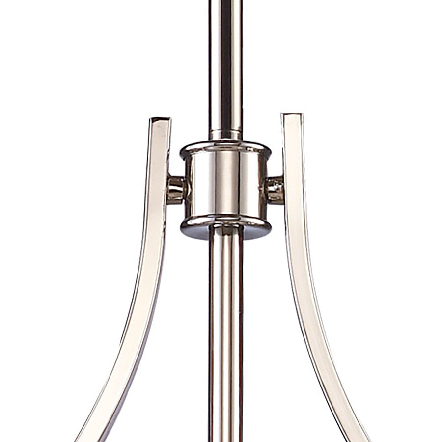 Chadwick 47' 3 Light Island Light in Polished Nickel Metal Shade & Polished Nickel