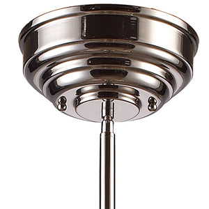 Chadwick 47' 3 Light Island Light in Polished Nickel Metal Shade & Polished Nickel