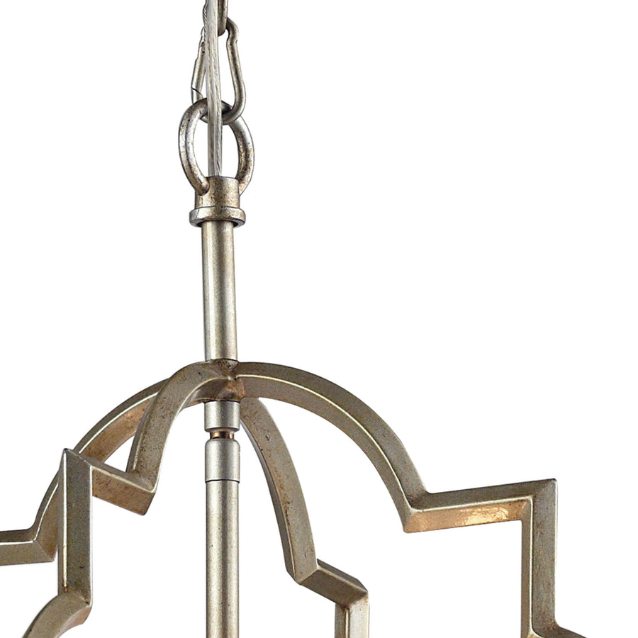 Chandette 14' 4 Light Chandelier in Aged Silver