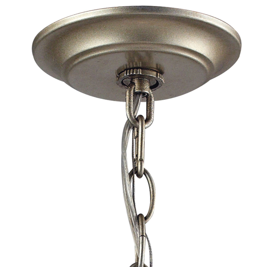 Chandette 14' 4 Light Chandelier in Aged Silver