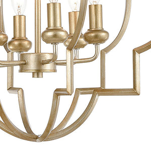 Chandette 22' 6 Light Chandelier in Aged Silver