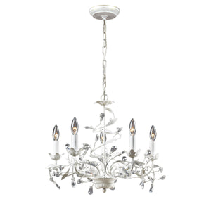 Circeo 21' 5 Light Chandelier in Antique White