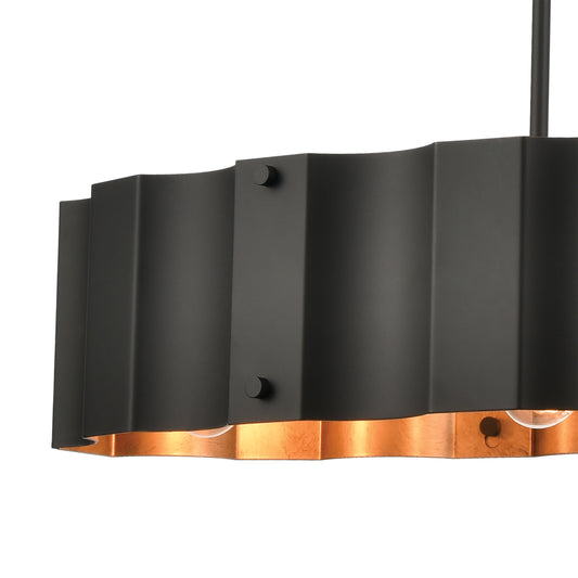 Clausten 37" 4 Light Island Light in Black