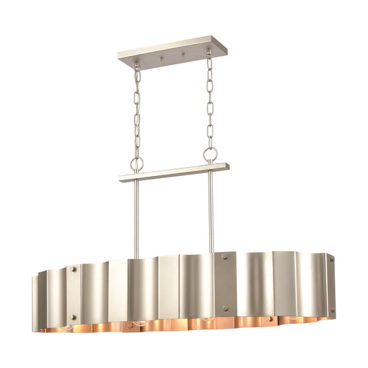 Clausten 37" 4 Light Island Light in Matte Nickel