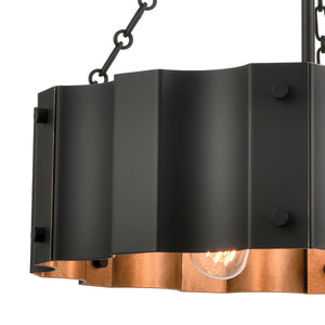 Clausten 21' 4 Light Chandelier in Black